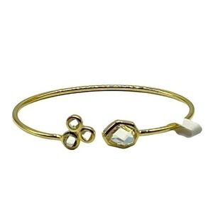 NEW REAL SIMPLE R1249 Talia fashion gold adjustable bracelet clear cryst…